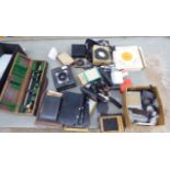 Photographic equipment: to include various camera plates CS