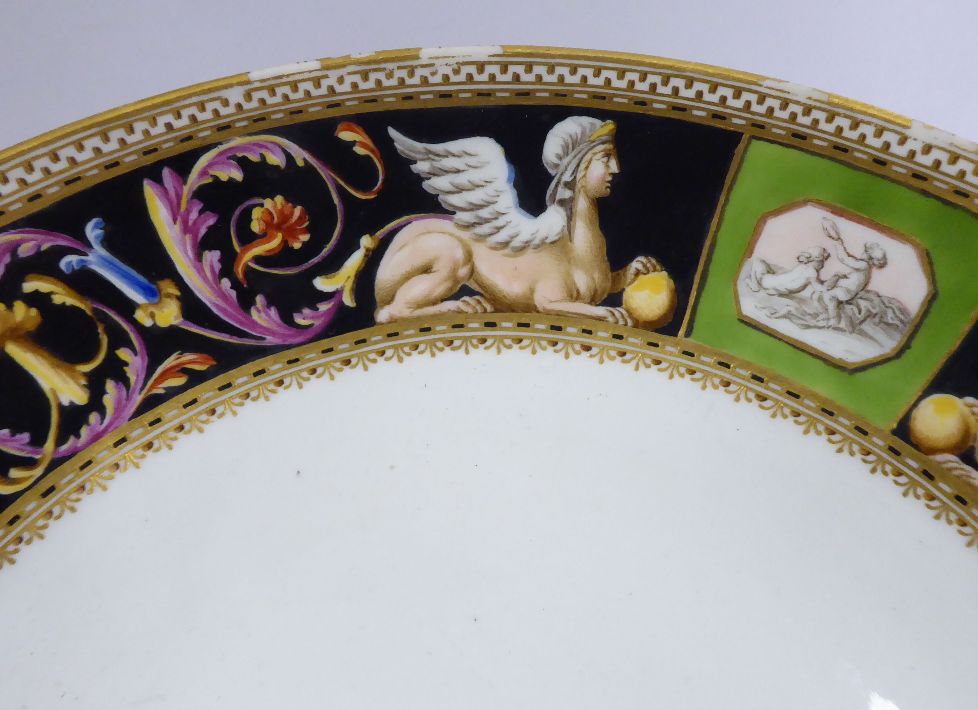 A late 19thC Continental ivory glazed porcelain dish, - Image 9 of 12
