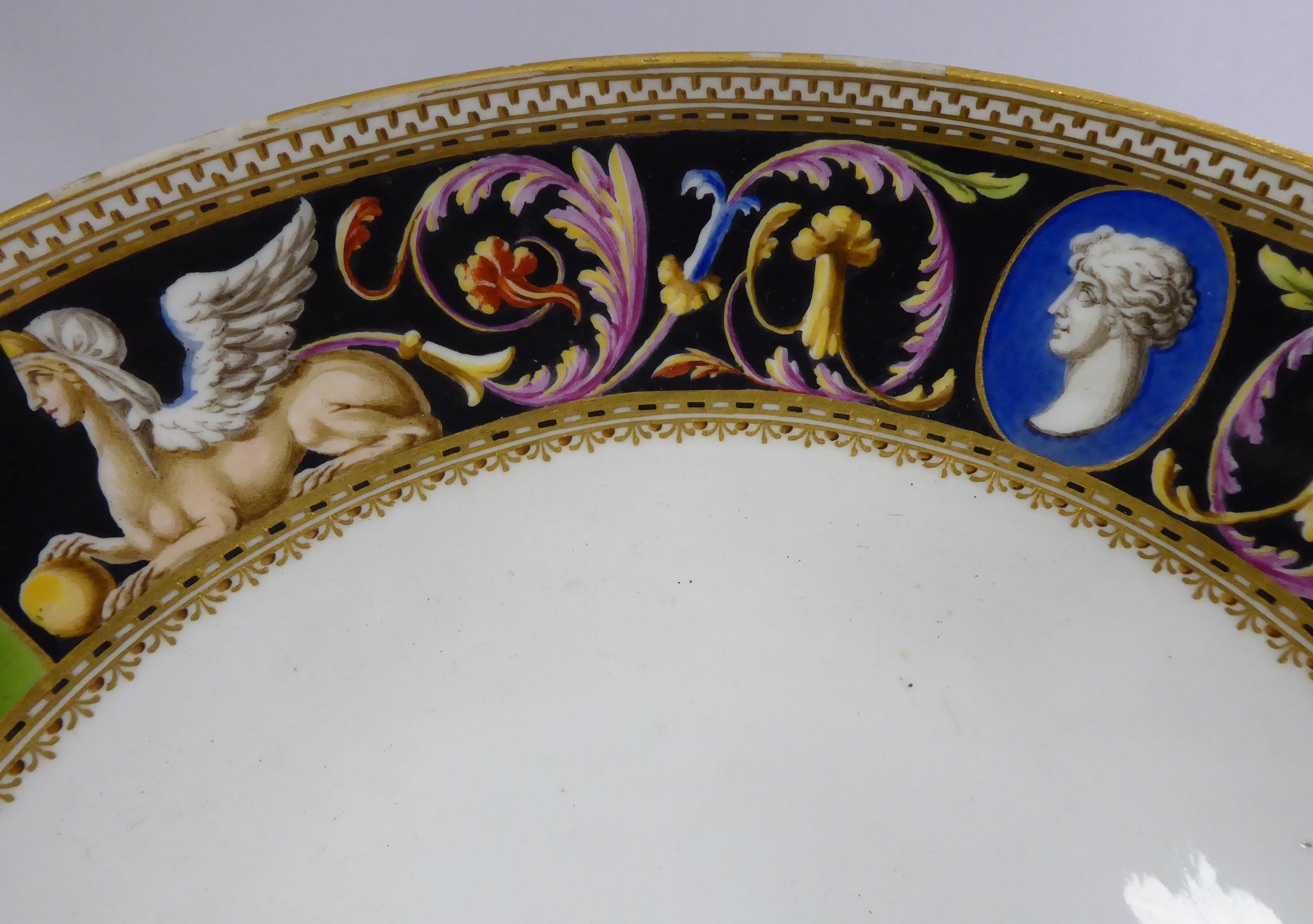 A late 19thC Continental ivory glazed porcelain dish, - Image 7 of 12