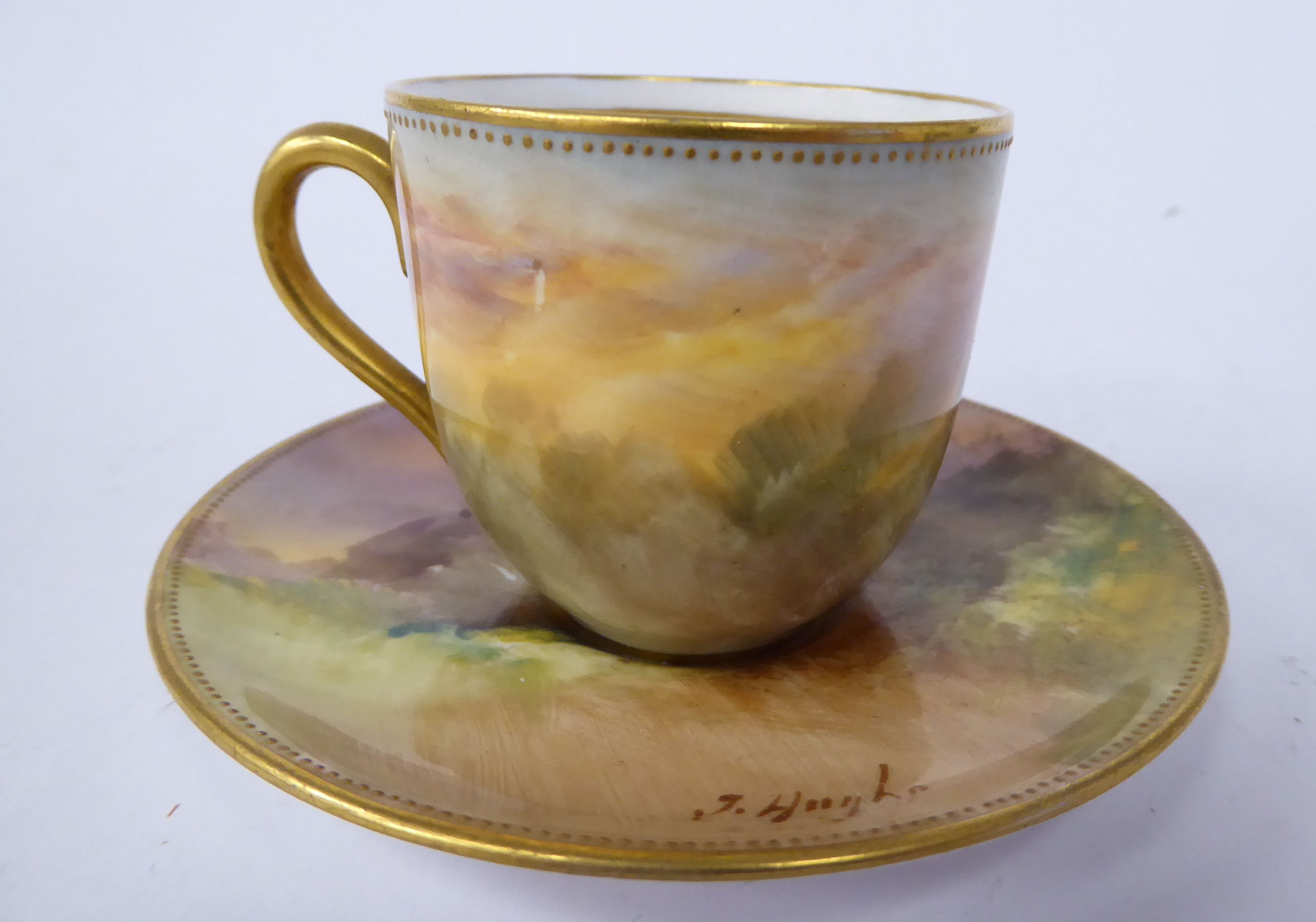 A Royal Doulton gilded china cabinet cup and saucer, - Image 4 of 12