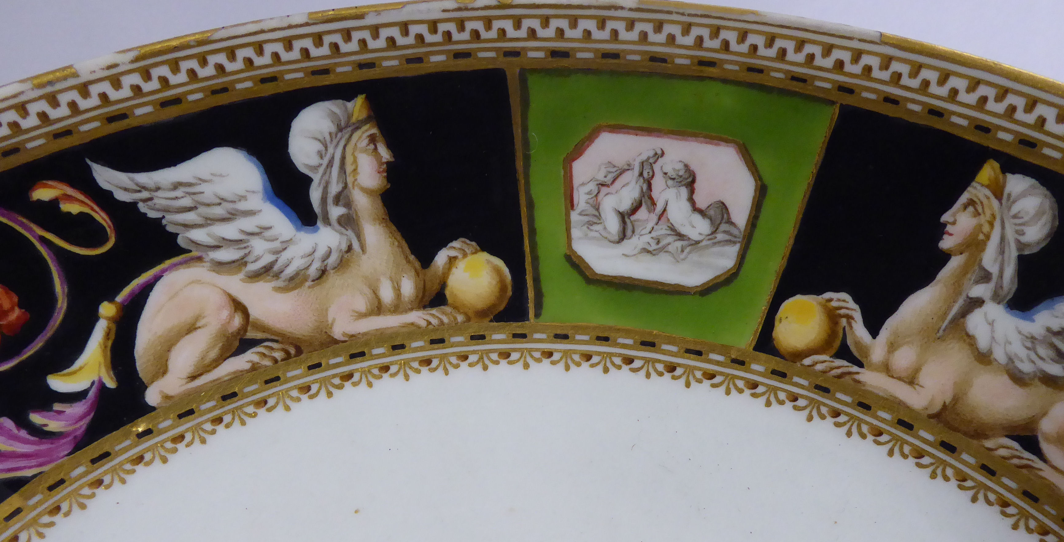 A late 19thC Continental ivory glazed porcelain dish, - Image 6 of 12