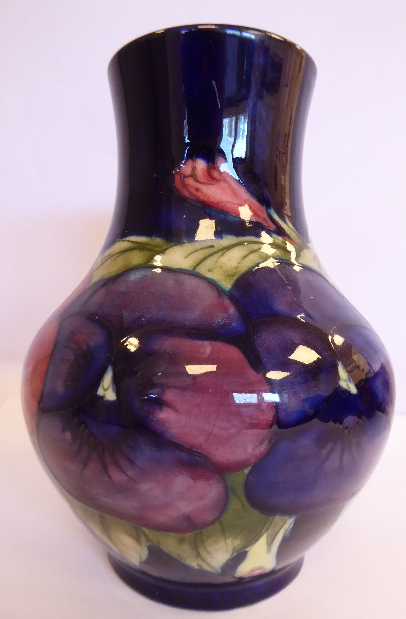 A Moorcroft pottery vase of bulbous form with a wide, upstand neck, - Image 2 of 6