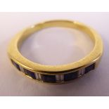 A gold coloured metal ring,