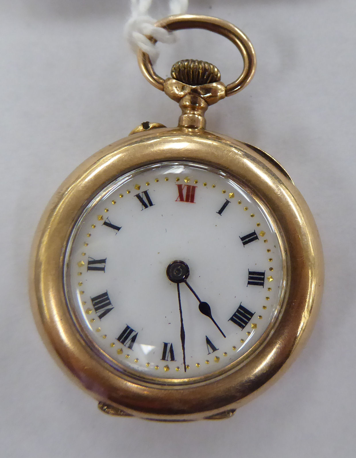 A 9ct gold cased fob watch,