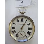 An Edwardian silver cased 'Coventry Lever' pocket watch,