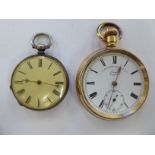 Two Victorian pocket watches, viz.