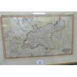 A late 19thC coloured map 'Prussia', engraved by Alexander Findlay 9.