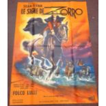 A French language film poster 'Le Signe de Zorro' (The Sign of Zorro) 60'' x 40''