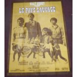 A French language film poster 'Pays Sauvage' (The Wild Country) 60'' x 40''