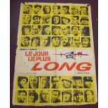 A French language film poster 'Le Jour le plus long' (The Longest Day) 60'' x 40''