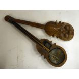 'Antique' Chinese opium beam scales, the hand-held pan suspended on a calibrated,