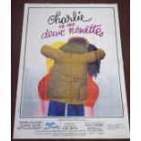 A French language film poster 'Charlie & Sas Deux Nenettes' (Charlie and His Two Chicks) 60'' x