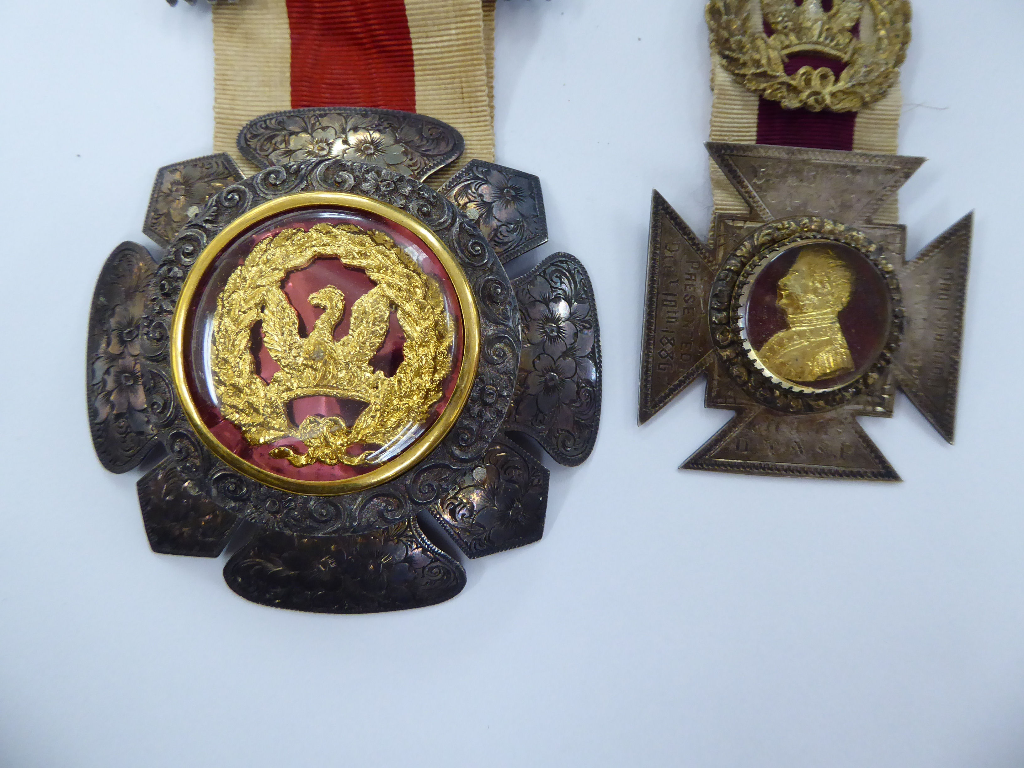 Two late Victorian Masonic medals dated 1886 and 1889 11 - Image 2 of 4