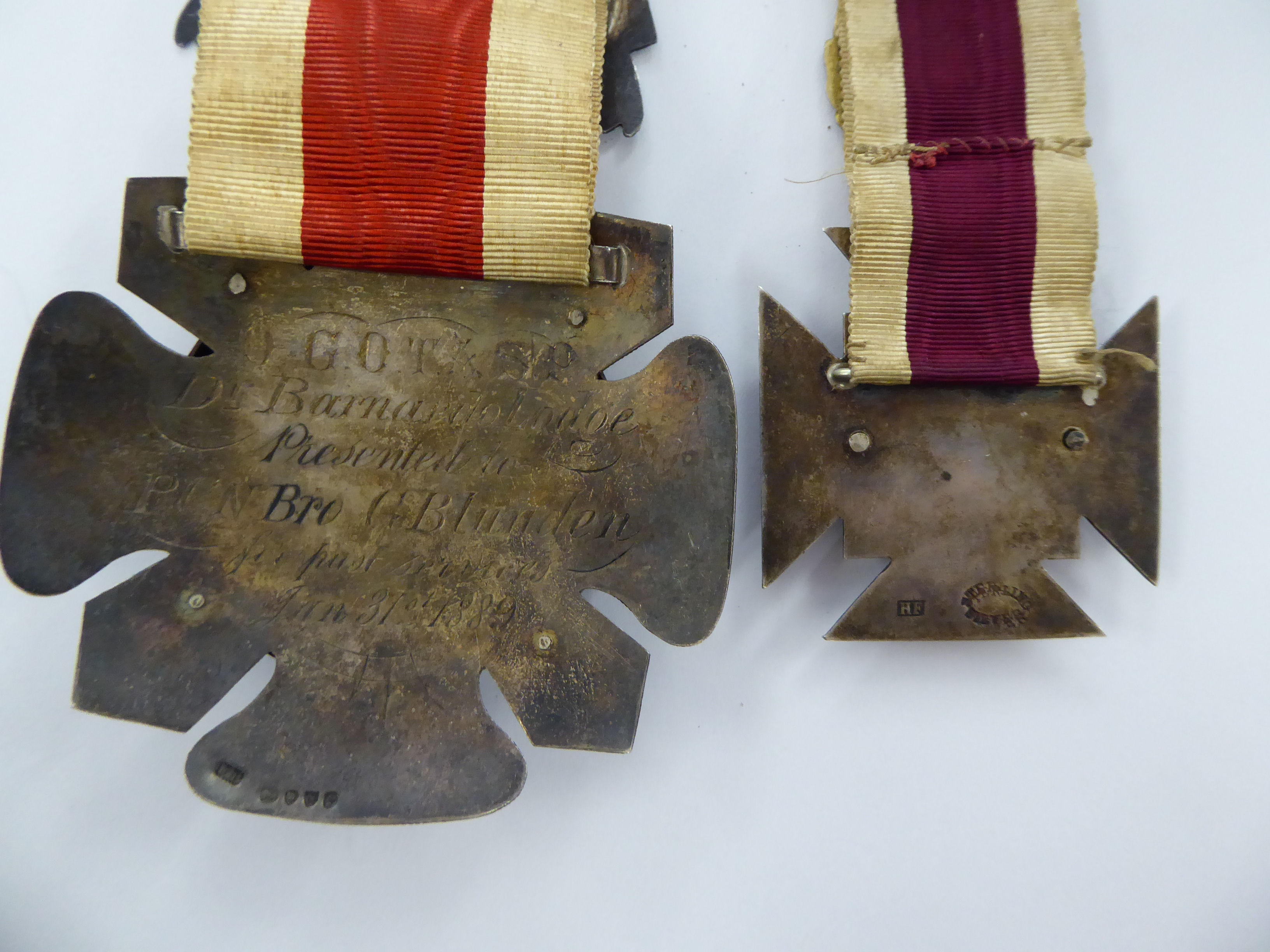 Two late Victorian Masonic medals dated 1886 and 1889 11 - Image 4 of 4