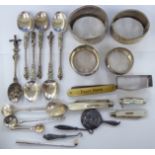 Silver collectables: to include miniature dressing table accessories Birmingham 1896 11