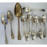 Miscellaneous 19thC silver flatware mixed London marks 11