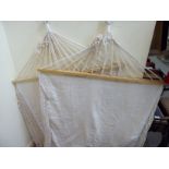 An ivory coloured fabric hammock HSR