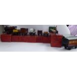 Hornby 0 gauge (LMS liveried) model railway items: to include a shunting locomotive and tender,