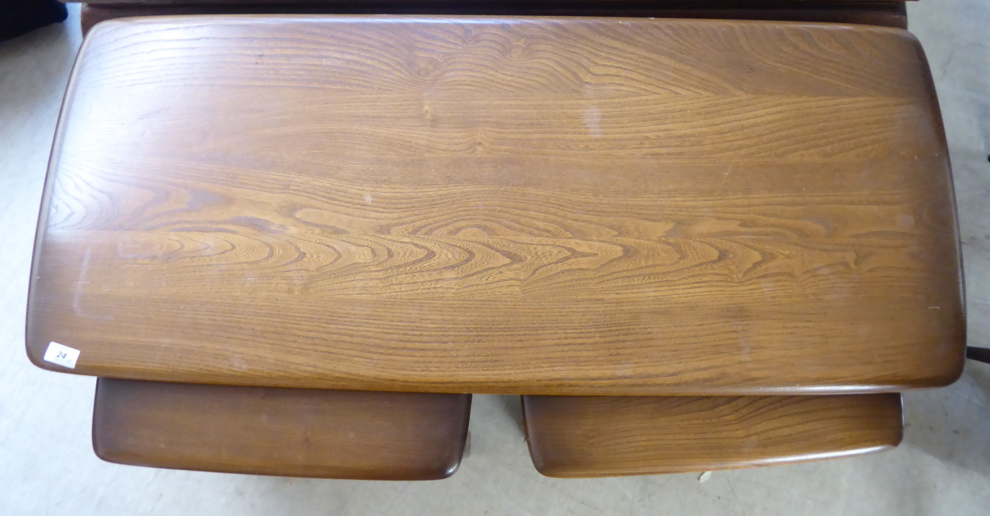 A nesting set of three Ercol Golden Dawn beech and elm occasional tables, - Image 2 of 2