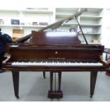 A circa 1940s, John Broadwood & Sons mahogany cased baby grand piano, frame no.