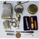 A mixed lot: to include an early/mid 20thC volt meter CS
