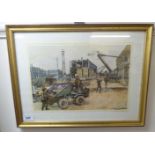 Ken Howard - '3 Field Squadron' Limited Edition coloured print 72/100 bears a pencil signature