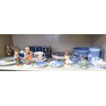 Ceramics: to include a Wedgwood blue jasper stoneware bowl,