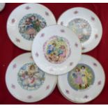 A set of ten Royal Doulton china Valentine wall plates 8.