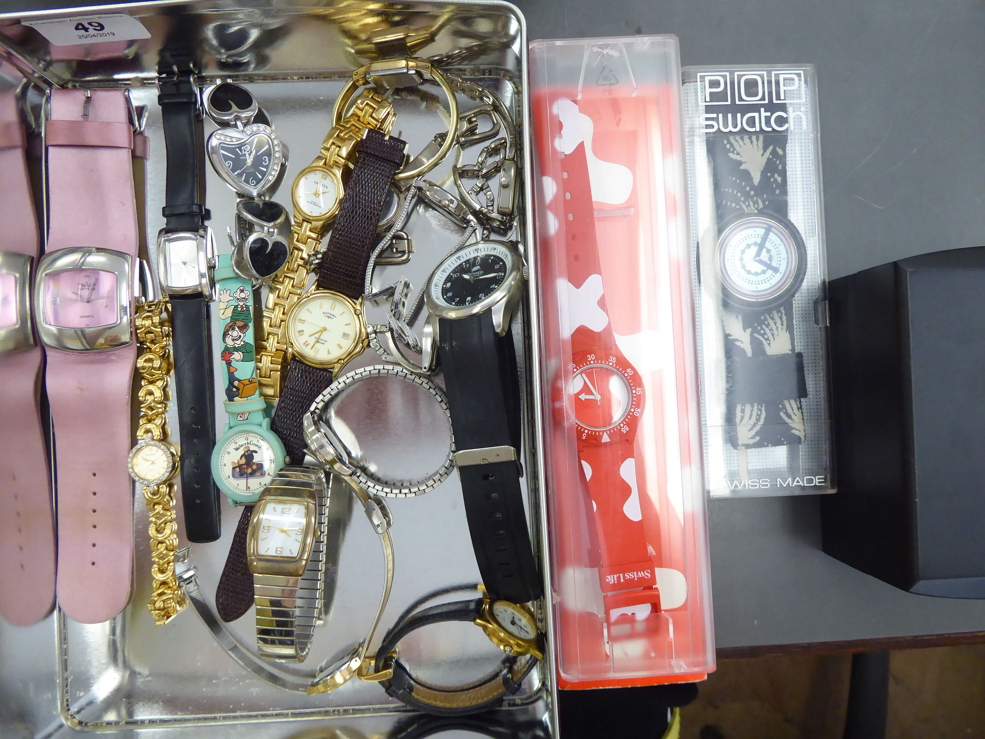 Wristwatches: to include a Swatch Pop watch boxed S