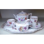 A Dresden porcelain cabaret set,