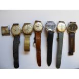 Seven various wristwatches: to include a Tissot Seastar Automatic;