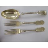 Silver flatware: to include a fiddle pattern tablespoon London 1893 11