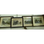 Four similar 19thC Tombleson & Co coloured engravings, depicting Cookham, Dorney Church,