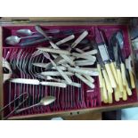 Silver plated cutlery and flatware,