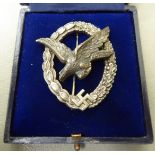 A German Luftwaffe Air Gunner's badge,