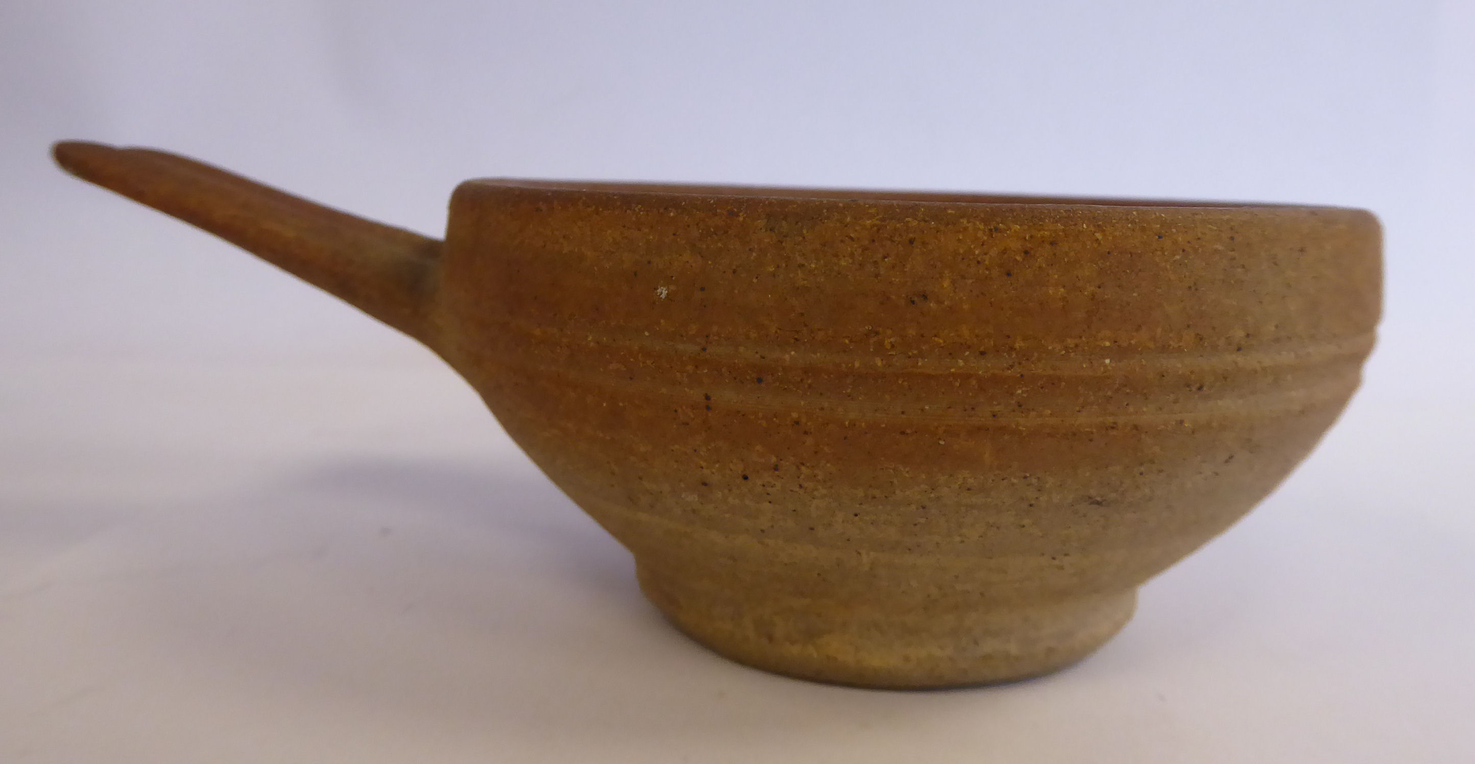 A Leach Pottery naturally coloured stoneware and celadon glazed hard porcelain egg baker or ramekin - Image 3 of 8