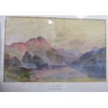 Annie de Brianski - 'Loch Achray' watercolour bears a signature 11'' x 18'' framed