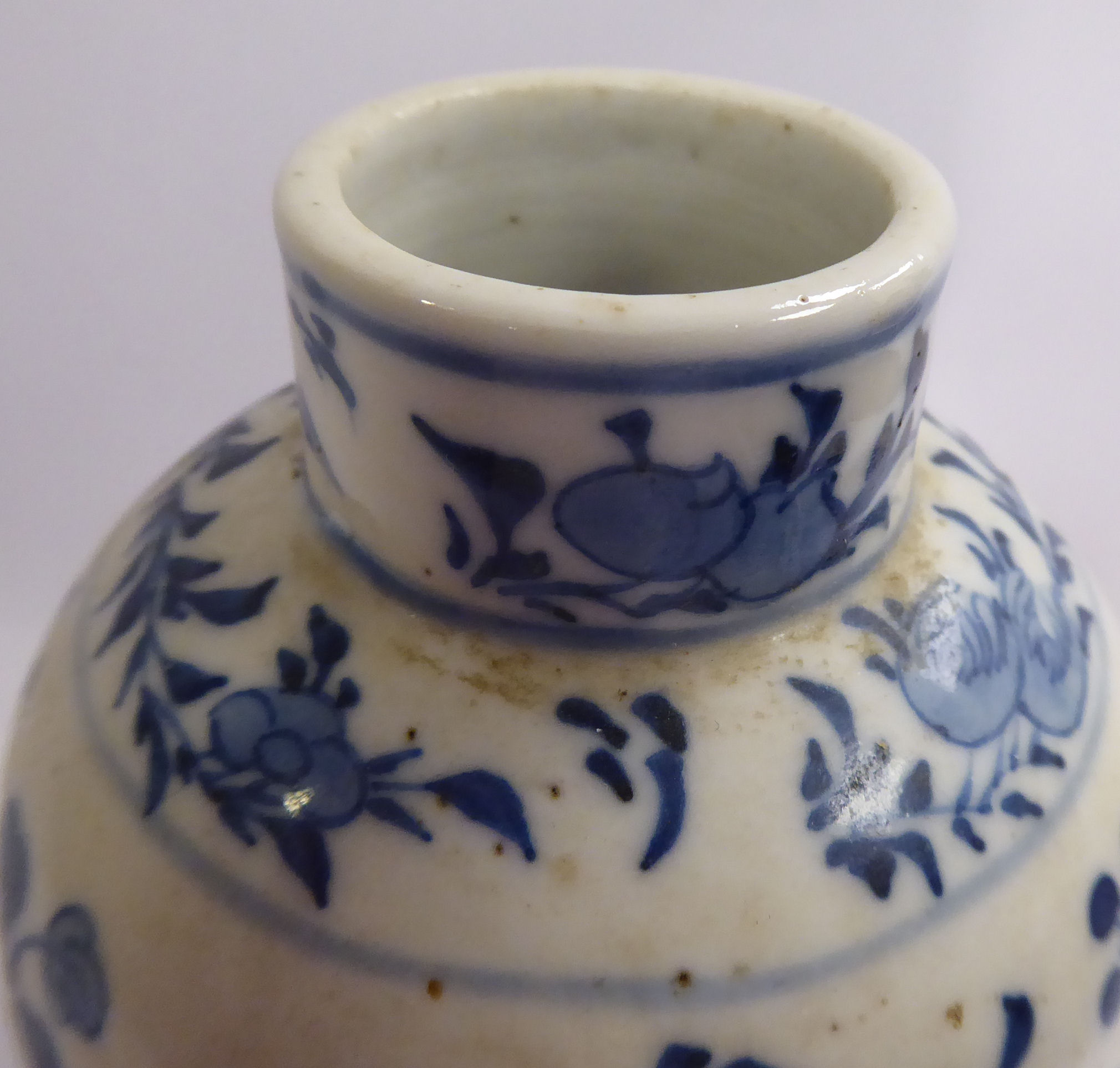A late 19thC Chinese porcelain vase of waisted baluster form, - Image 3 of 5
