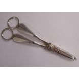 A pair of late Victorian silver Hanoverian pattern grape scissors Holland,