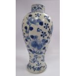 A late 19thC Chinese porcelain vase of waisted baluster form,