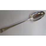 A George III silver Old English pattern basting spoon indistinct London maker's mark 1799