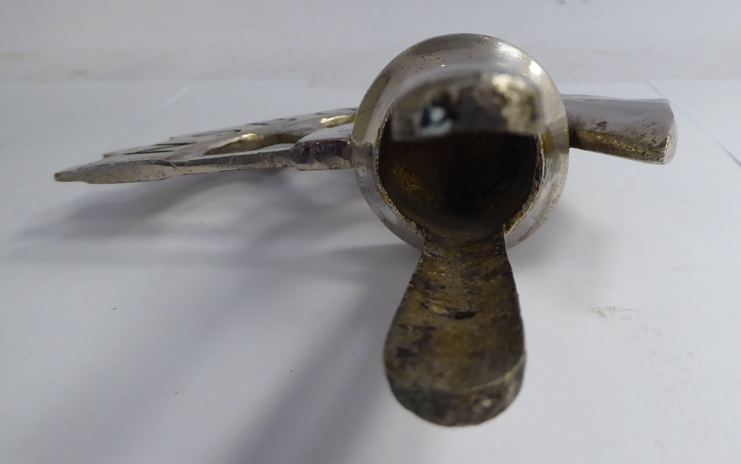 A German NSBO chromium plated steel flag finial, featuring a swastika, - Image 3 of 3