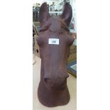 A modern cast iron horses' head 18''h SR