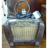 A 'vintage' radio table lamp (later converted with a modern fitting) F