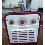 A 'vintage' radio table lamp (later converted with a modern fitting) LAB