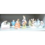 A series of ten Royal Albert china Beatrix Potter characters 'Mittens & Moppet' 4''h OS4