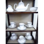 A Royal Doulton china York pattern six place setting tea set CA