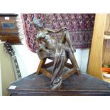 In the manner of Masse - reclining nude, cast and patinated bronze,