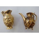 Two 9ct gold ewer design pendants 11