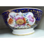 An early 19thC possibly Coalport china footed bowl,